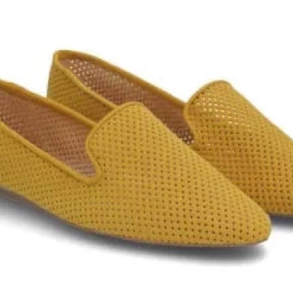 Market & Spruce Yellow Perforated Loafers